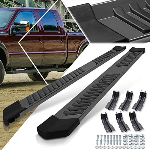 6 Inch Black Stainless Running Boards/Side Steps/Nerf Bars Compatible with 99-16 Ford F250-F550 SD SuperCrew Cab