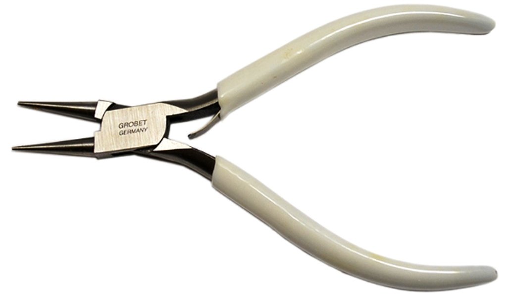Grobet USA Jewelry Plier Round Nose Smooth Jaw 5-1/4