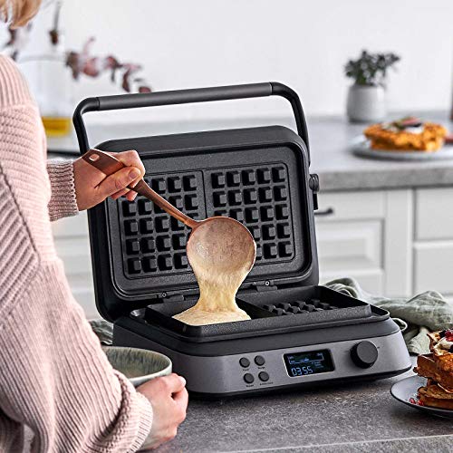 SPRINGLANE Waffeleisen Wanda 1600 W, Doppelwaffeleisen für Belgische Waffeln, Praktische Überlaufrille, Display zur… – Bild 4