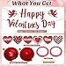 52Pcs Happy Valentines Day Decorations Valentine's Day Banner Glitter Valentine Hanging Swirls Ceiling Foil Decor Red Hearts Cutouts for Happy Valentine's Day Party Wedding Anniversary Theme Supplies