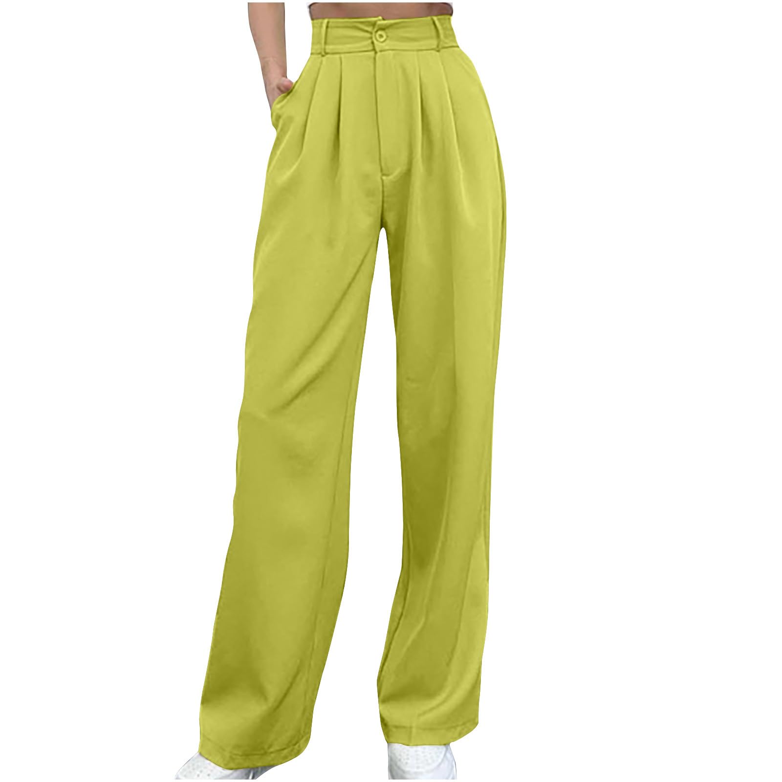 Womens Wide Leg Pants High Waisted Business Casual Summer Dress Pants Palazzo Lounge Long Straight Suit Work Trousers