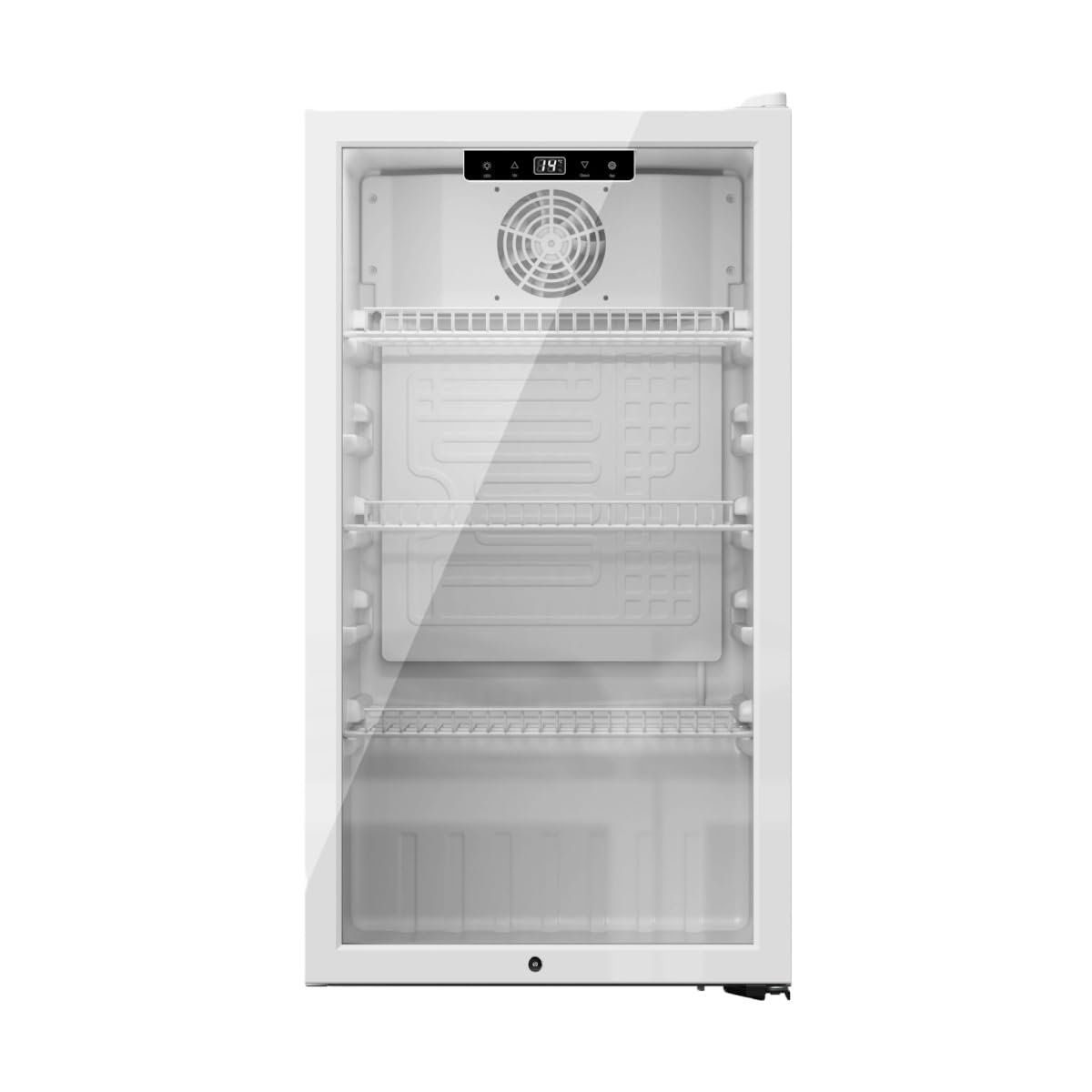 PKM GKS83W Flaschenkühlschrank 89 L Display Touch Control Umluft-Kühlung Blaue LED-Beleuchtung