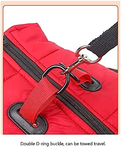 Cappotto invernale impermeabile per cani, design con cerniera, antivento con fibbia a doppia trazione a D, giacca calda per cani di taglia grande, imbottitura in cotone spesso, resistente e