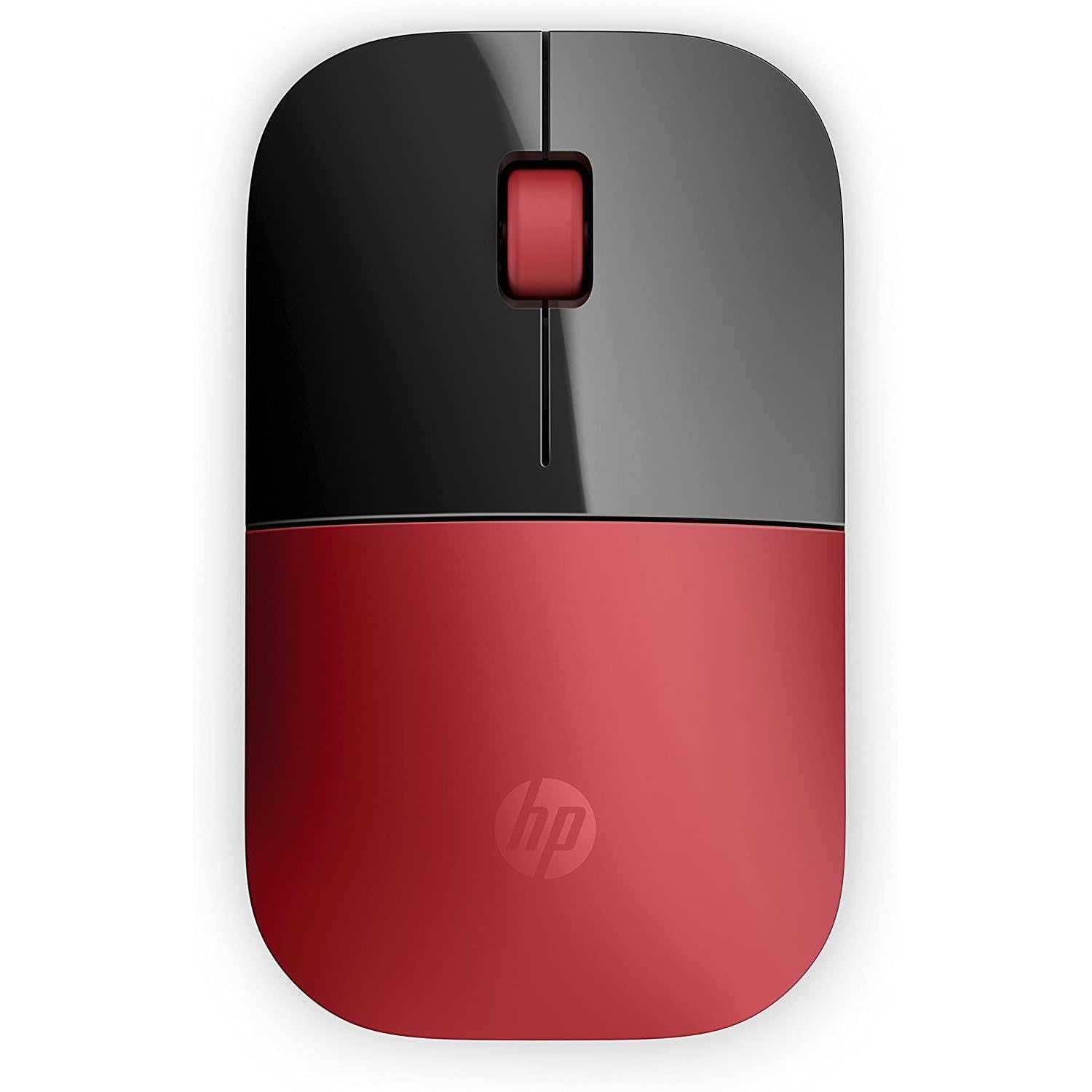 HP Z3700 Mouse Wireless, Sensore Preciso, Tecnologia LED Blue, 1200 DPI, 3 Pulsanti, Rotella Scorrimento, Ricevitore USB Wireless 2.4 GHz Incluso, Design Pratico e Confortevole, Rosso Red Wireless