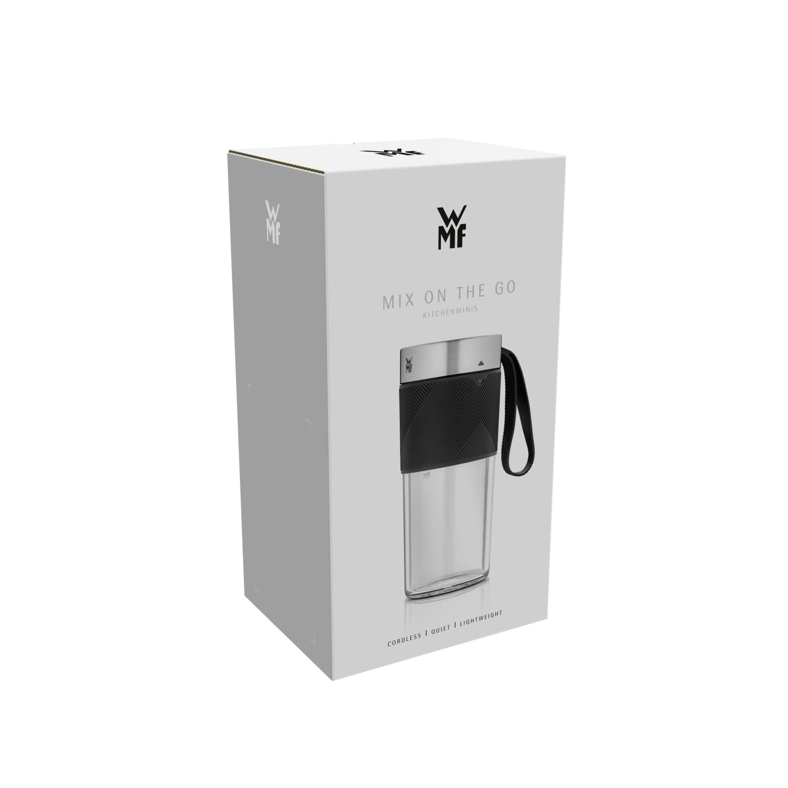WMF Küchenminis Mix on the go 300 ml, Mini Mixer to go, USB Mixer Smoothie Maker, aufladbarer Personal Blender, tragbarer Mixer für Smoothies, Shakes