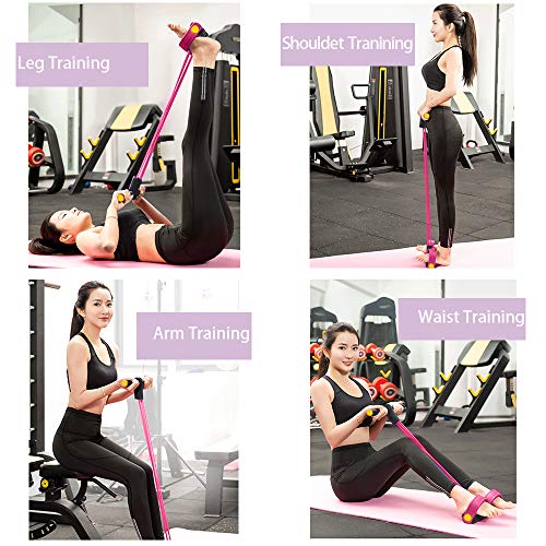 Image of FateFan Multifunction Tension Rope, 6-Tube Elastic Yoga Pedal Puller Resistance Band, Natural Latex Tension Rope Fitness, for Abdomen /Waist /Arm /Leg Stretching Slimming Training