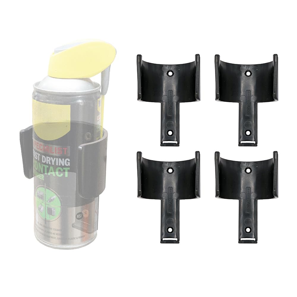 Stealthmounts Aerosol Can Holder - 4 Pack | Spray Can Holder | Spray Can Organizer | Aerosol Can Rack | Spray Paint Can Holder | Spray Paint Holder | Spray Paint Organizer | Can Holders | Made In Uk
