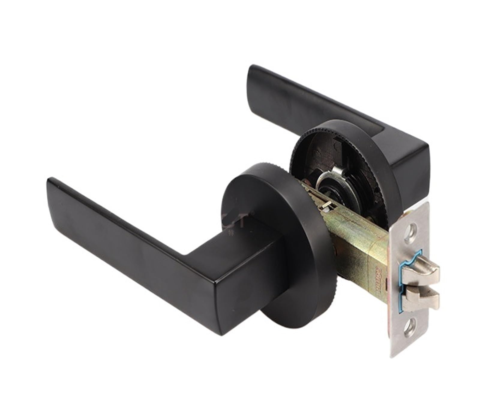 Heavy Three-Pole Passage Lock keyless Door fire Aisle Bathroom Hotel KTV Room Handle(Nero)