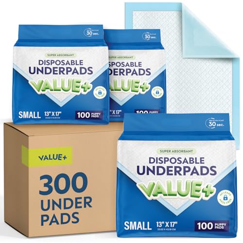 Image of Chucks Pads Disposable [300-Pack] Underpads 17x13 Incontinence Chux Pads Ultra Absorbent Leak Proof Protective Bed Pads, Pee Pads for Babies, Toddlers | Puppy Training Pads Small