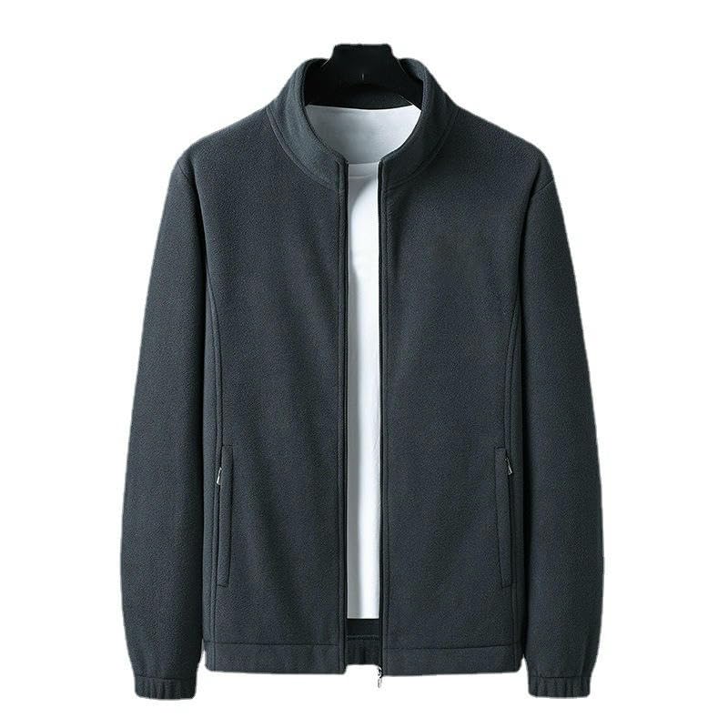 Veste d'hiver en polaire épaisse pour homme blouson chaud à col montant - 5