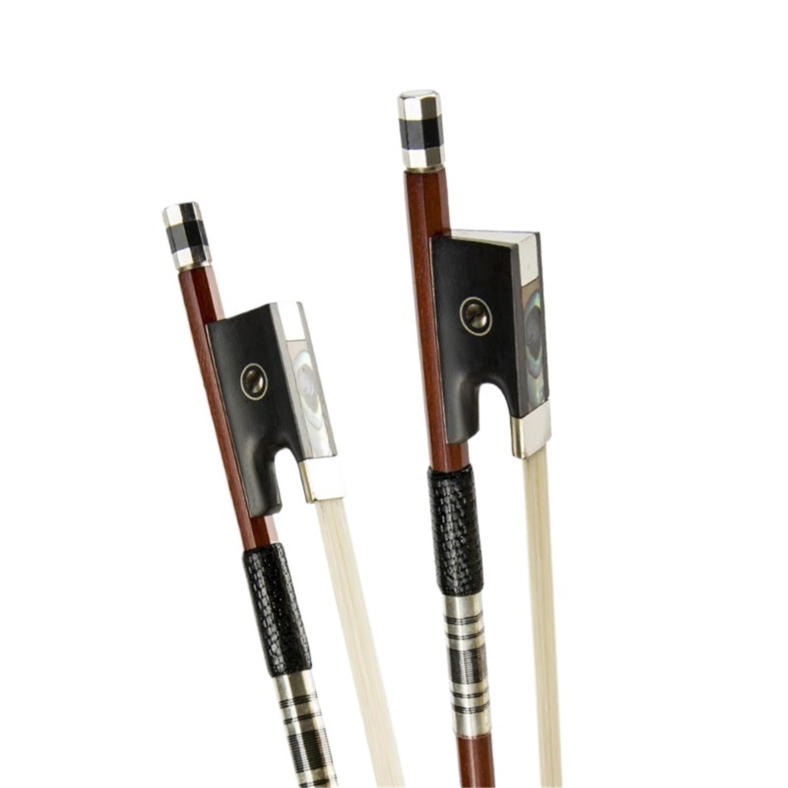 Archet De Violon Pour Pratique Archet De Violon Octogonal En Ébène Et Palissandre Brésilien Crin De Cheval Blanc 1/2 | Archet de violon(1/4)