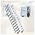 11 Steps Wall-Mounted Folding Stairs, Metal Anti-Slip Retractable Attic Ladder, Pull Down System with 2 Side Rails, for Home Indoor Outdoor/Storehouse/Basement (11 Steps)