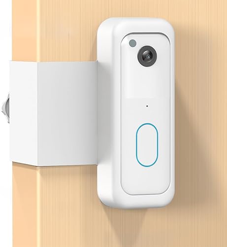 Blink Doorbell Mount, Anti-Theft Blink Video Doorbell Door Mount Bracket No Drilling, Fit for All-New Blink Doorbell(2nd Gen), Not for Security Door (White)