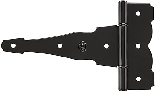 National Hardware N109-037 SPB841 Bisagra ornamental en T, color negro, 8 pulgadas National Hardware N109-037 SPB841 Bisagra ornamental en T, color negro, 8 pulgadas