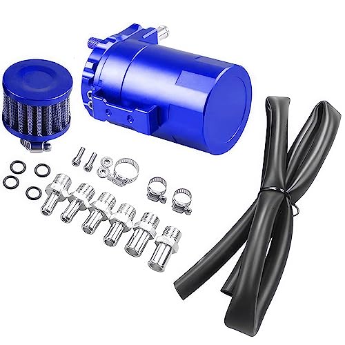 Decantador de aceite coche aluminio azul de 300ml universal con manguera