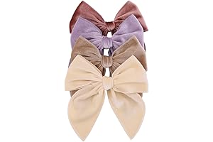 Pack of 4 Velvet Toddler Bows