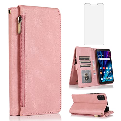 Coque Alcatel TCL A3X portefeuille fermeture éclair et porte-carte