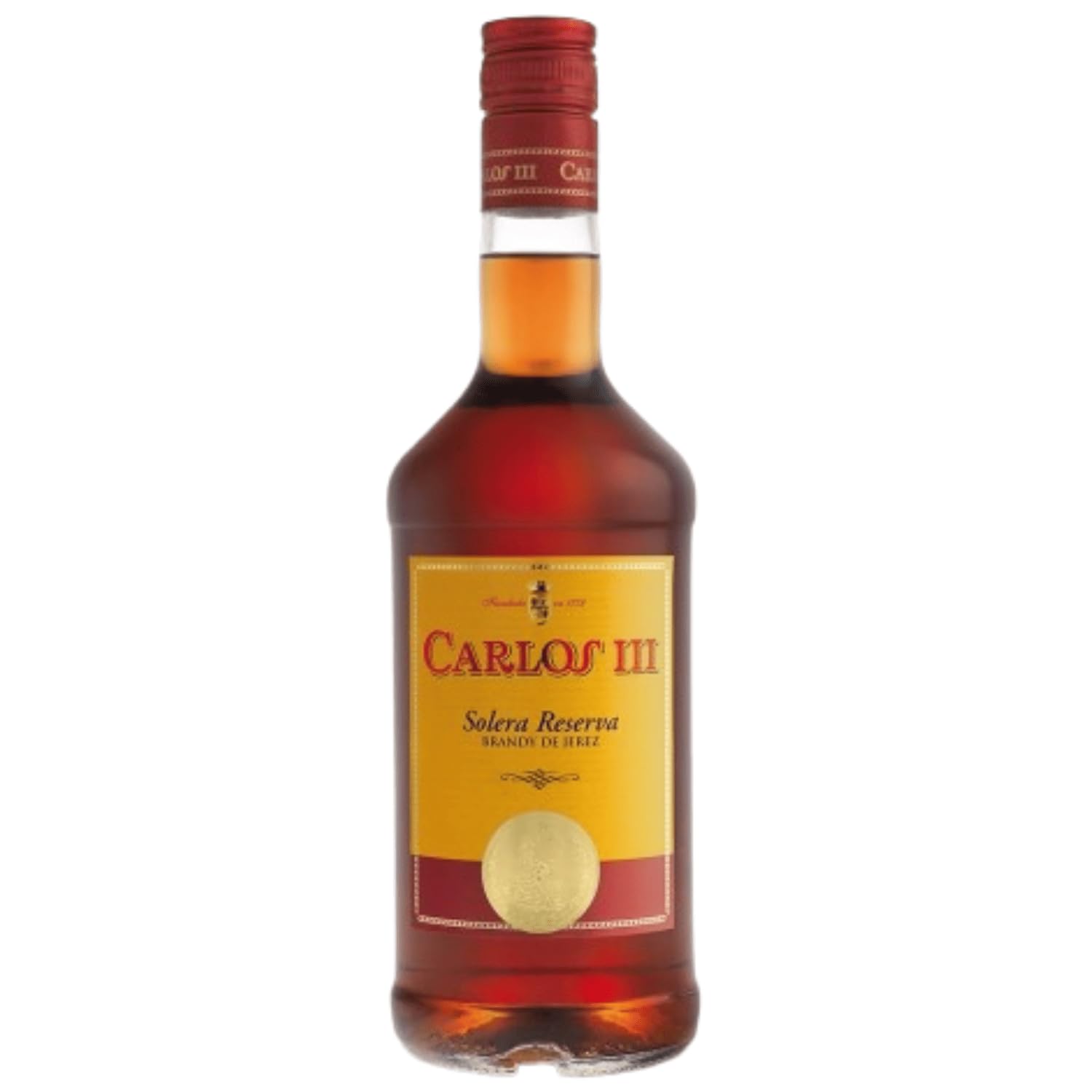 Carlos III Brandy de Jerez – Solera Reserva aus dem Hause Osborne in Spanien, gereift in Solera-Fässern mit 36% vol. (1 x 0,7l)