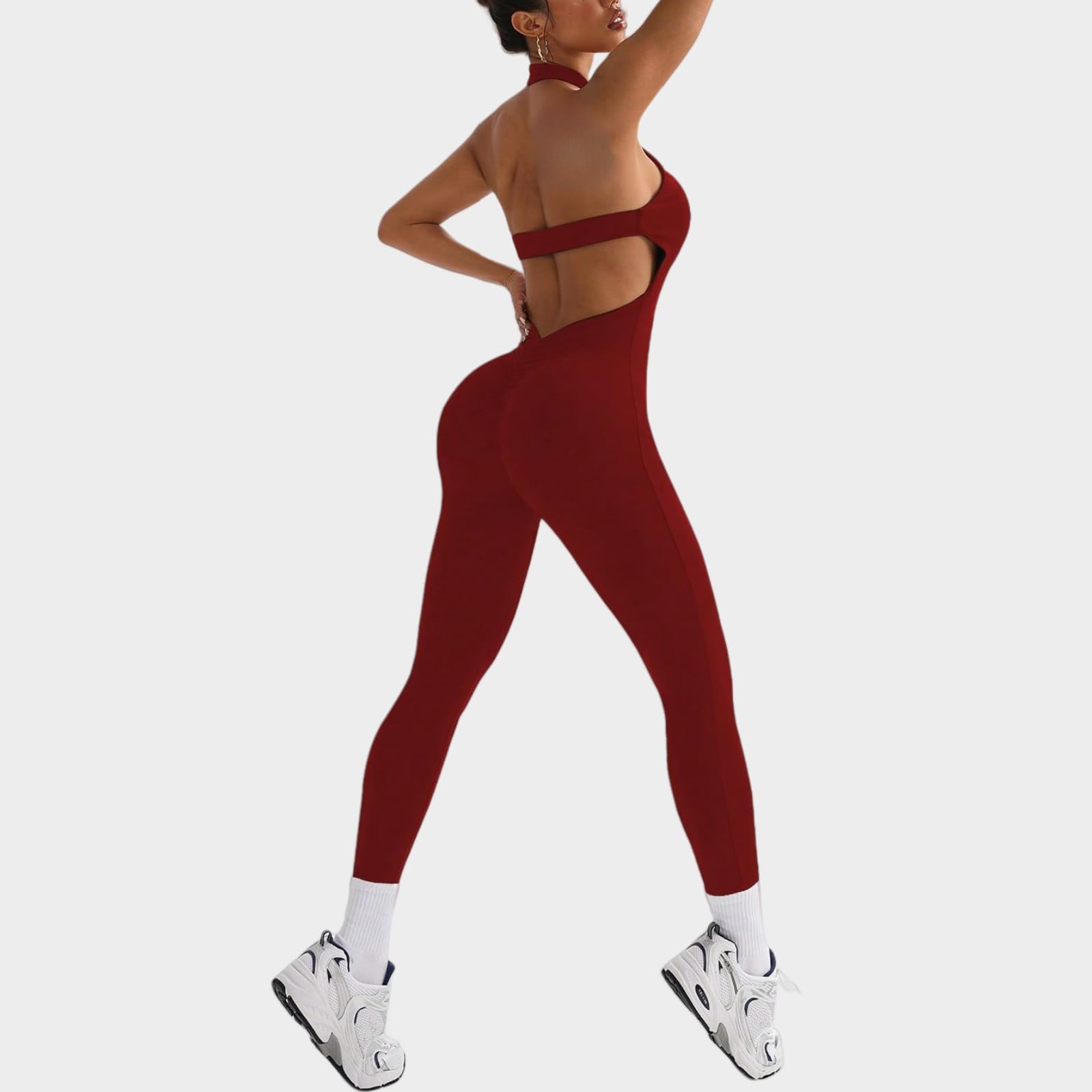 Mono de una pieza para mujer Deportivo sin Costuras Ajustado sin espalda Elástico Elegante Body Overol Ropa Deportiva Gimnasio Yoga