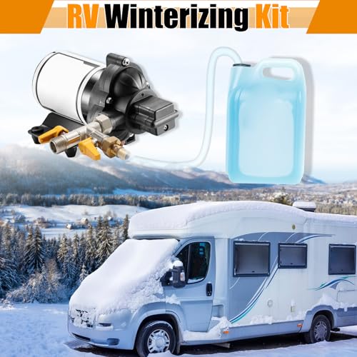 Image of RV Winterizing Kit, Brass RV Antifreeze Pump Kit for RV 3-Way by-Pass Valve Replacement Kit, RV Pump Converter Winterizing Part for Water System RV Full-Flow Winterizing Kit