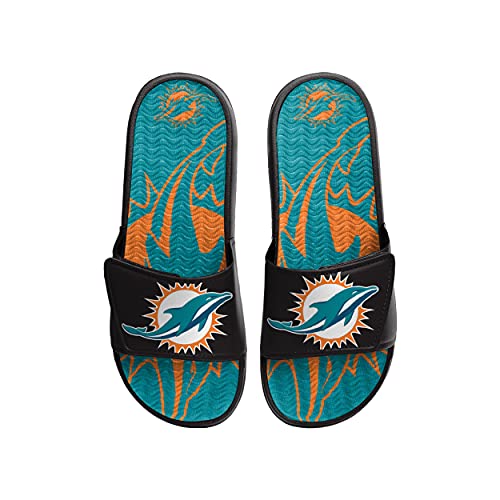 Image of FOCO mens NFL Team Logo Athletic Sport Shower Flip Flop Sandals Gel Slides