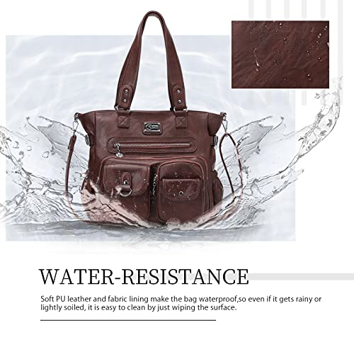 Image of KL928 Large Purses for Women Shoulder Bag Tote Handbags Stylish Vegan Leather Hobo Bags Ladies, A-Black-4 | Large