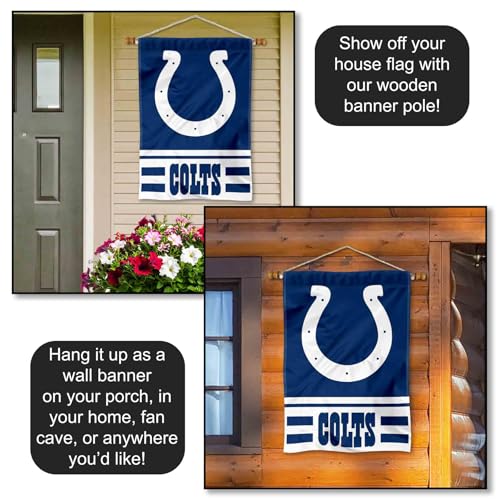 Drapeau double face Indianapolis Colts WinCraft de qualité supérieure - 5