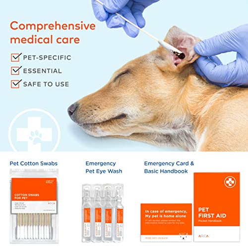Arca High Visibility First Aid Kit for Cats  Dogs  108 Pcs with Thermometer Emergency Card  Handbook  Cucciolini Doodles Arca high visibility first aid kit for cats  dogs  108 pcs with thermometer emergency card  handbook   cucciolini doodles