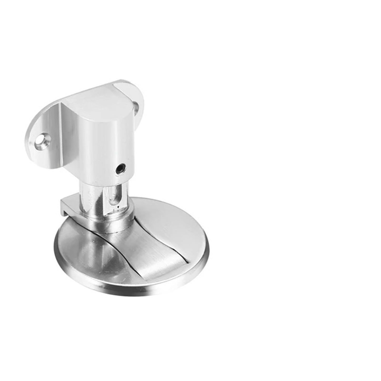 Tope de puerta acero inoxidable ajustable, tope anticolisión sin perforaciones, suelo baño Invisible(Silver)
