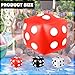3 Pieces Jumbo Inflatable Dice 19.7 Inch Giant Inflatable Dice Multicolor Large Fun Game Toy for Indoor Outdoor Lawn Swimming Pool Party Board Game (White, Black, Red)