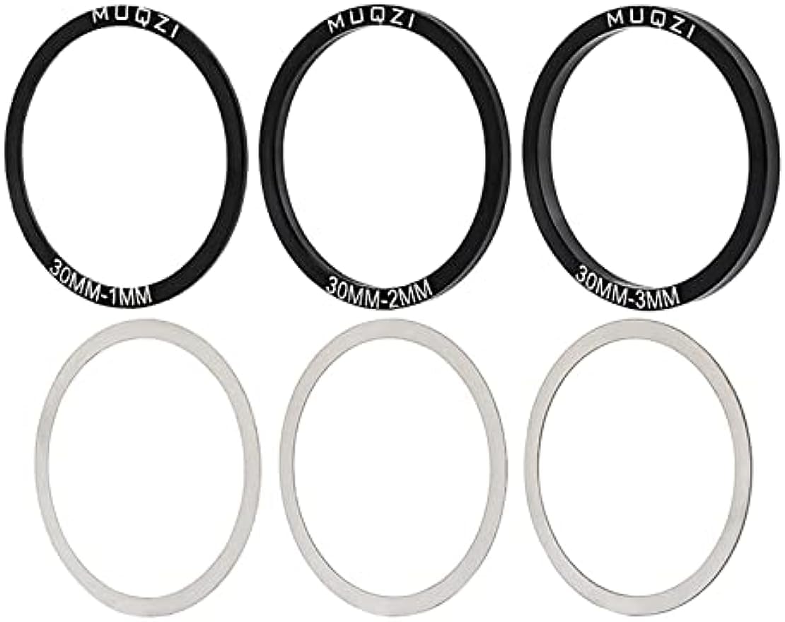 Kit 6 Distanziatori Per Movimento Centrale Bici | 24 Mm | In Alluminio E Acciaio | Per BB86/BB30/PF30