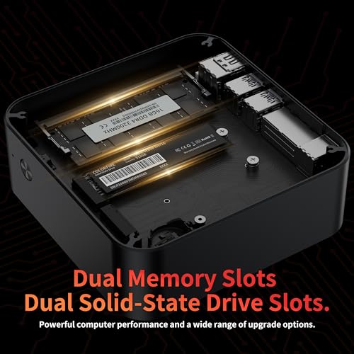 Image of DreamQuest Mini PC Ryzen 5 7430U (6C /12T) 16GB RAM 512GB SSD Mini Desktop Computer,Pre-Installed Pro OS,Triple 4K@60Hz Display,Dual LAN, WiFi 6 /BT 5.3,Small Form Factor PC for Business & Light Gaming
