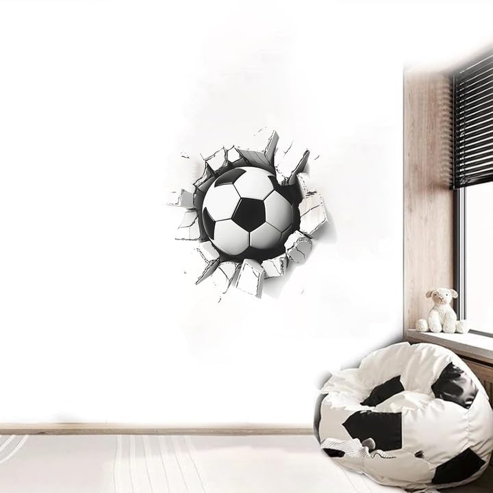 3D Fussball Wandtatto,FußBall Wandtattoo,29 × 29...