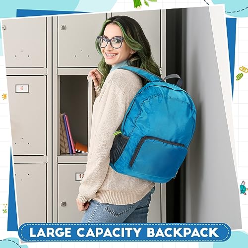 Image of Eccliy 50 Pack Backpacks in Bulk 17 Inches Wholesale Back Pack Basic Backpack for adult Lightweight Outdoor Travel Bookbags(Blue)