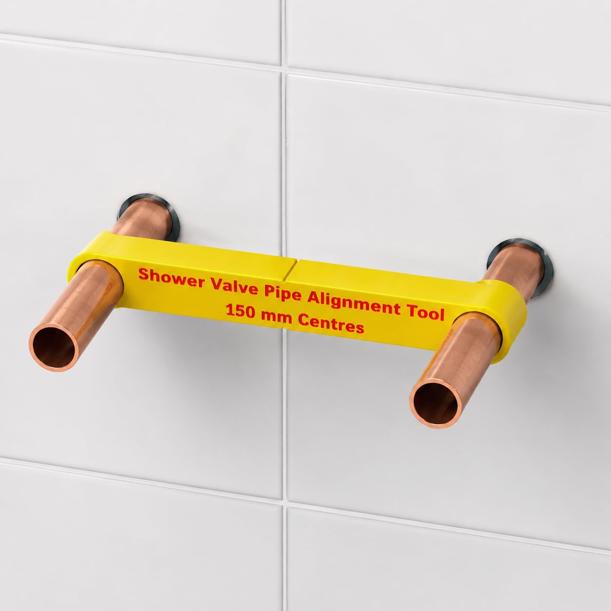 Shower Valve Pipe Alignment Tool for 15mm Pipework, 150mm Centres, Lightweight Jig for Tiling