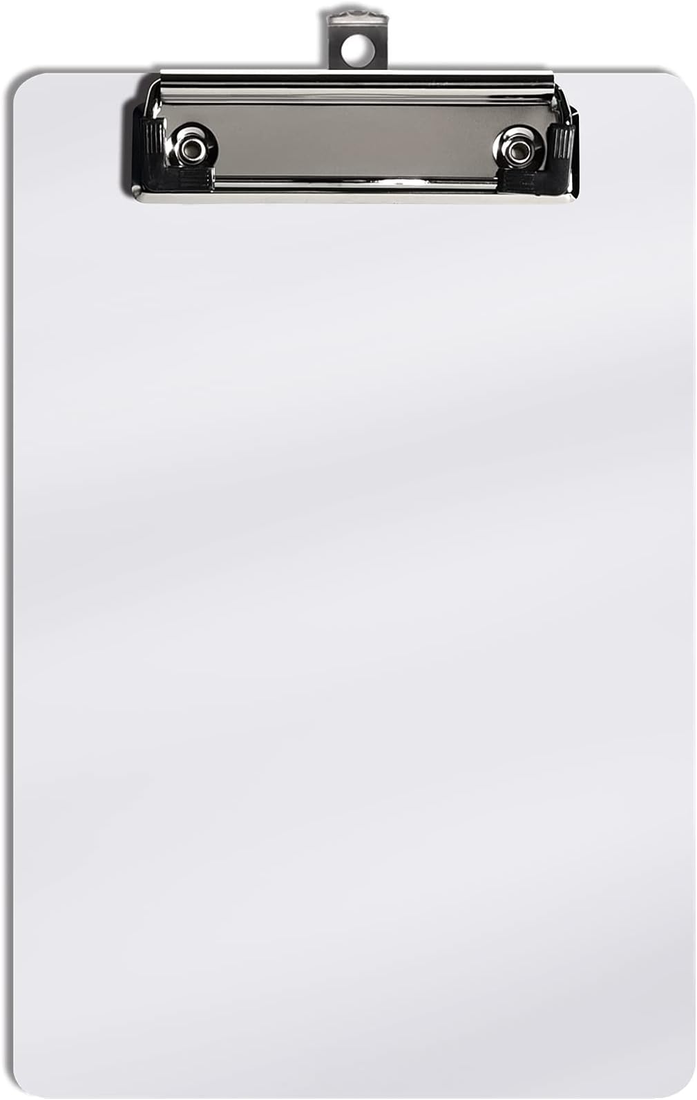 Hongri Plastic Small Clipboard, White Memo Size Clip Board for Students, Kid, Women, Home, Low Profile Clip, Mini Size 6 x 9 in, Office Supplies & School Supplies