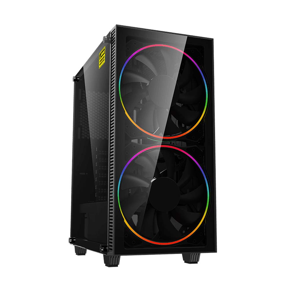 GameMax Black Hole ARGB MidTower PC Gaming Case, ATX, 3 Pin AURA Sync