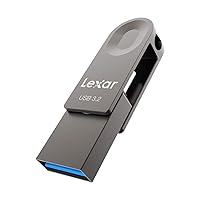 Lexar 128GB Dual Drive USB 3.2 Gen 1 Pen Drive, USB Type C and Type A Connectors