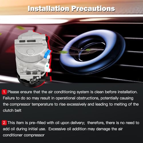 Image of cciyu Air Conditioning Compressor for Hyundai Tucson 2.0L 2017-2018