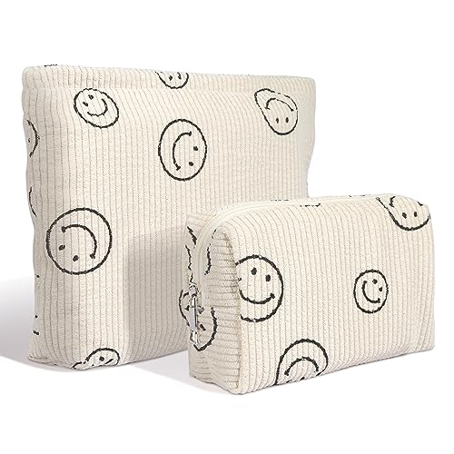 Yosemy Kulturtasche Kosmetiktasche 2 Stück Lächeln Waschtasche Makeup...