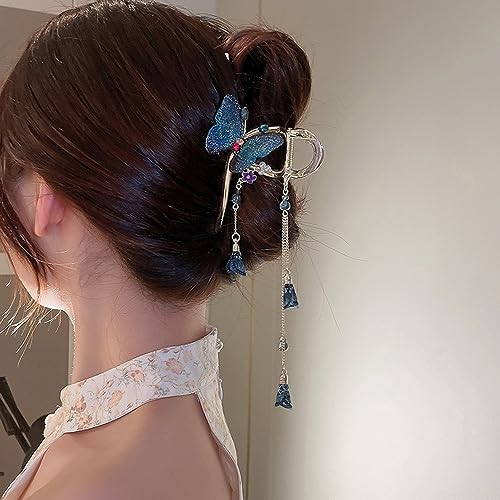 Pinza para cabello Wiwpar con diseño elegante azul miniatura 1