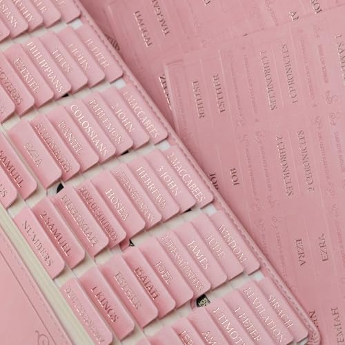 Image of UPAFEXXI-Leather Bible Tabs with Book Summaries,Gold Foil Lettering