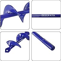 Vista 7 de Paquete de 2 brocas de taladro de 2 x 18 pulgadas y 1.6 x 9 pulgadas, broca en espiral, excavadora rápida, broca para taladro hexagonal de 38