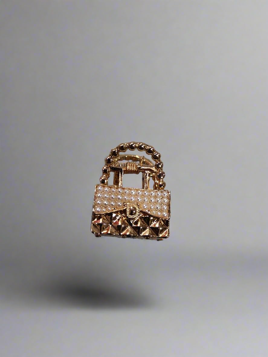 Small handbag clutcher clip Pearls-image-26