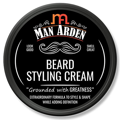 Man Arden Beard Styling Cream 50G - With Shea Butter, Aloe Vera, Olive Oil - For Medium Hold Style & Shape #TOP2