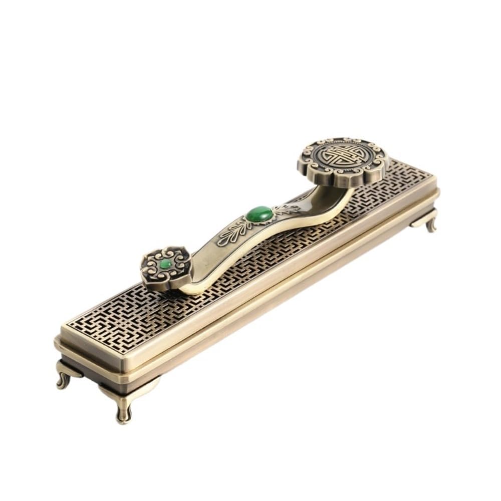 Incense Holder Retro Alloy Incense Burner Home Decoration Ornament Holder For Meditation Yoga Spa Burner Holder Tower(Bronze)