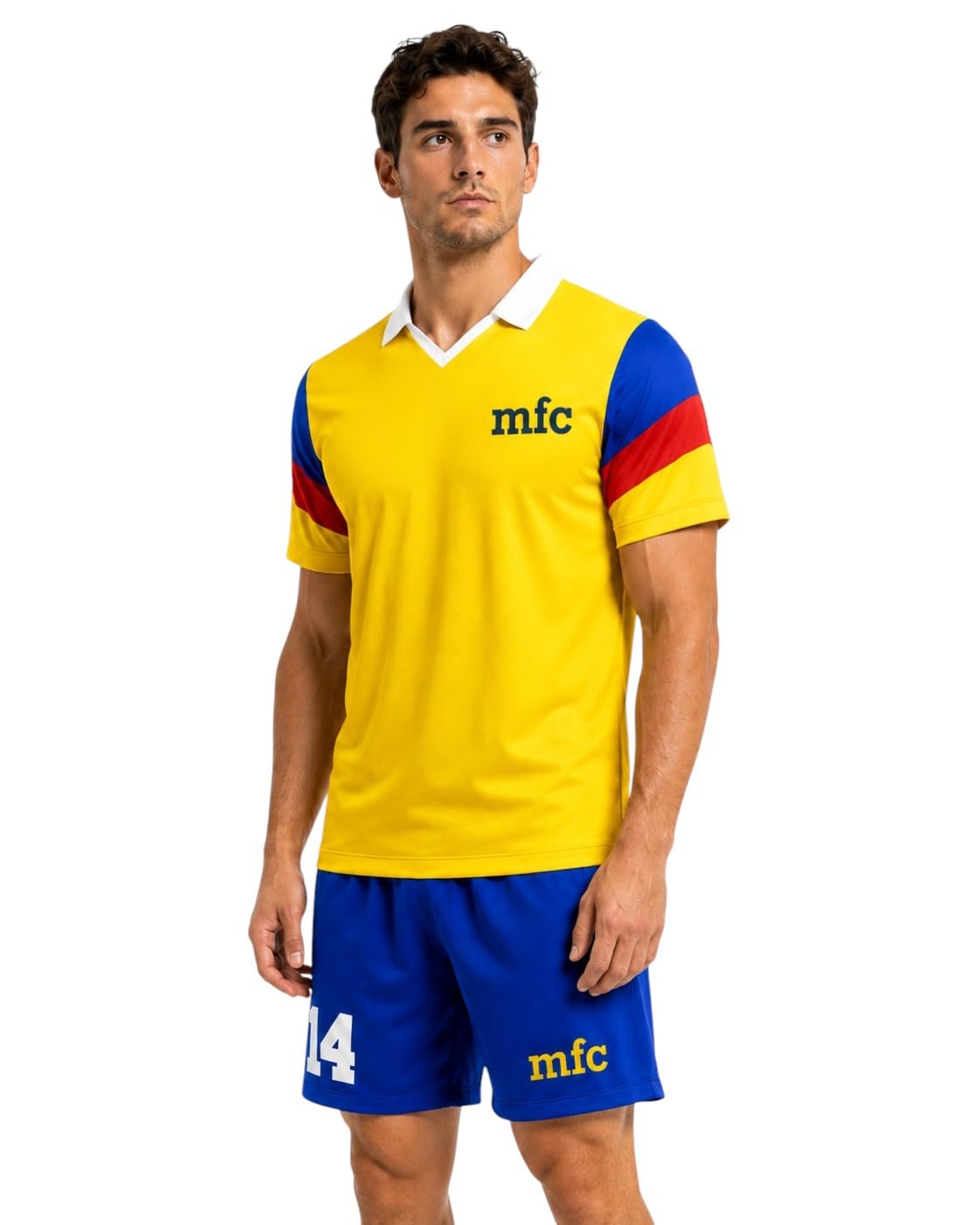 Maglia e Short Calcio Mambo, Julian Ross Captain Oliver. Cartoni Animati Anni 80-90. Tessuto Sportivo Leggero e Traspirante