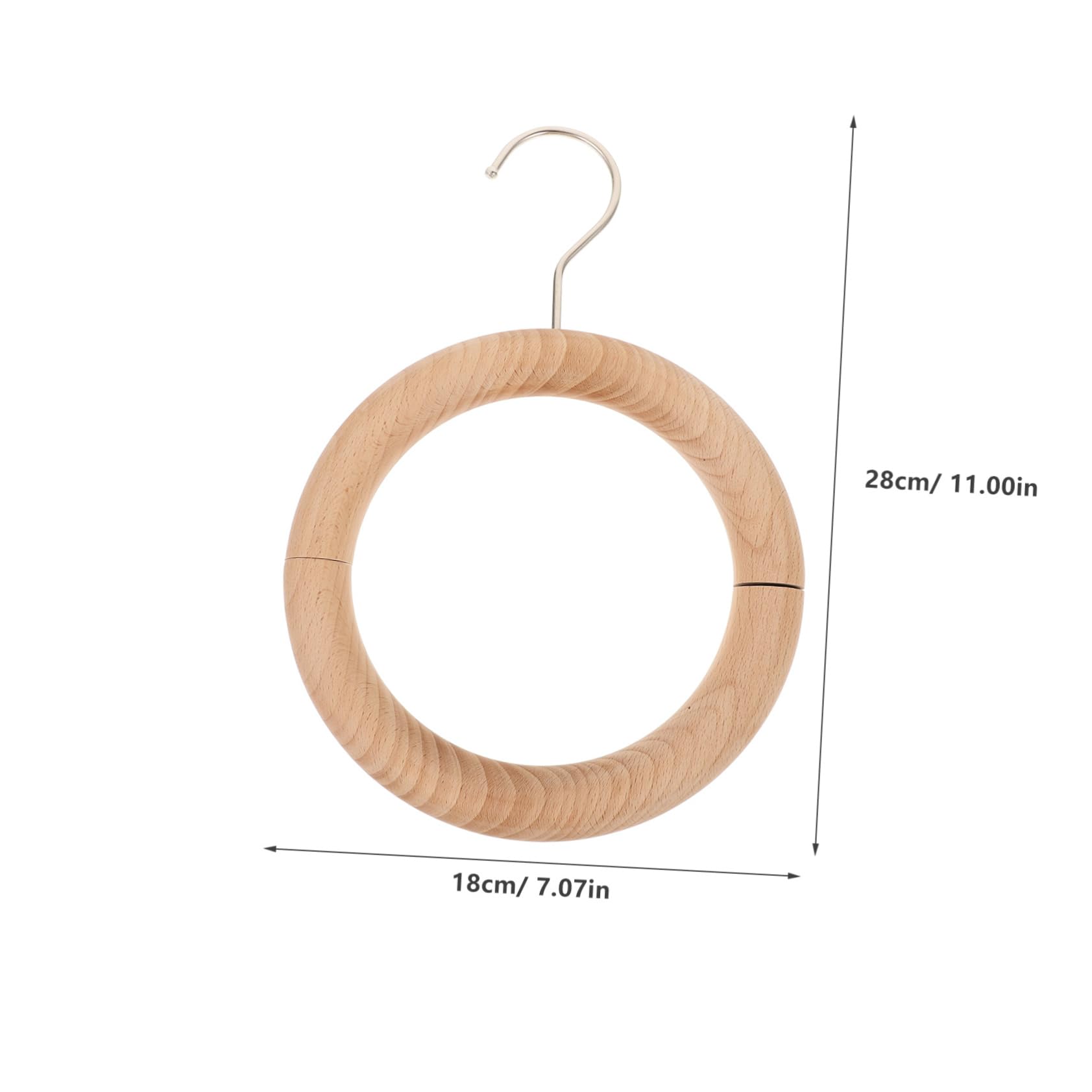 Cabilock Anello Magnetico per Sciarpa e Cintura in Legno e Ferro, Gancio Multifunzionale Salvaspazio per Organizzare Armadio Design Magnetico