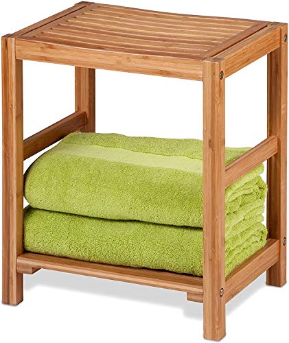 Honey-Can-Do Bamboo Spa Bench BTH-02100 Natural - Thumbnail 3