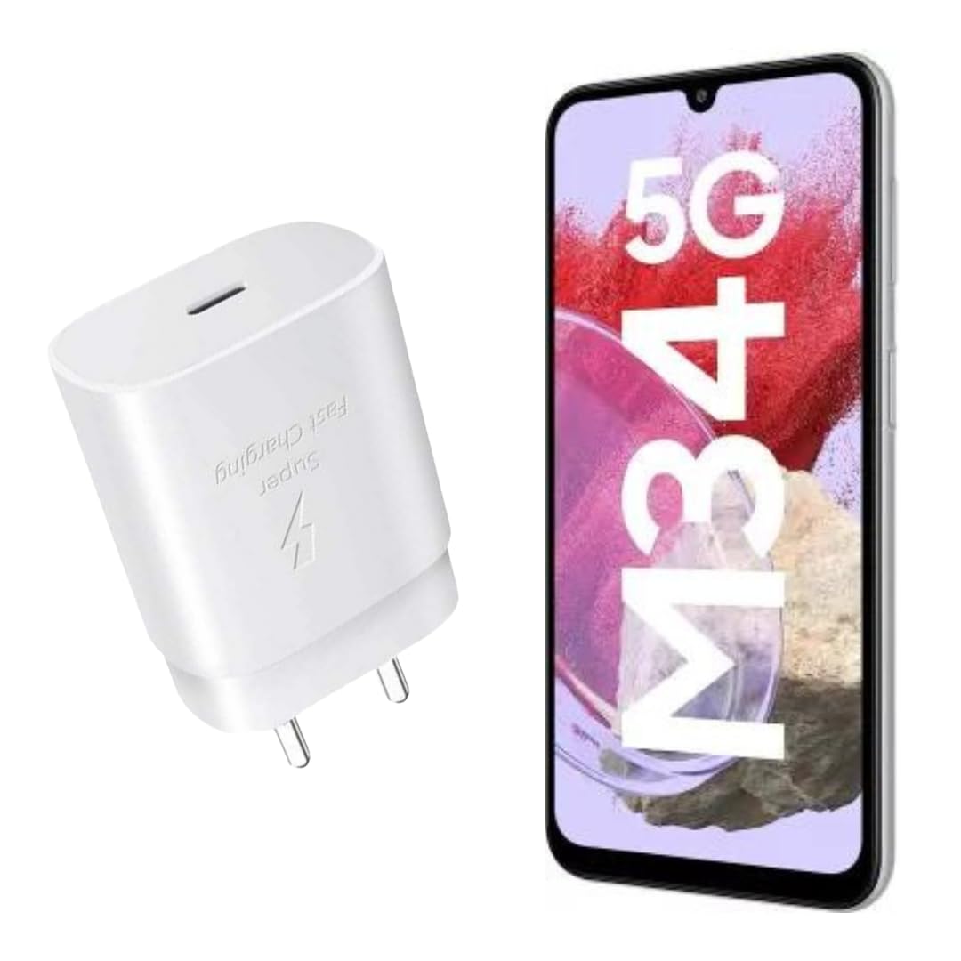 MAK 25W Charger for Samsung Galaxy M34 5G Type C Charger Adapter Compatible with Galaxy M34 5G Charger, 25 Watt USB Type C to C Pd Charging Adapter C Type, White (B0CN9612S5) Amazon Price History, Amazon Price Tracker